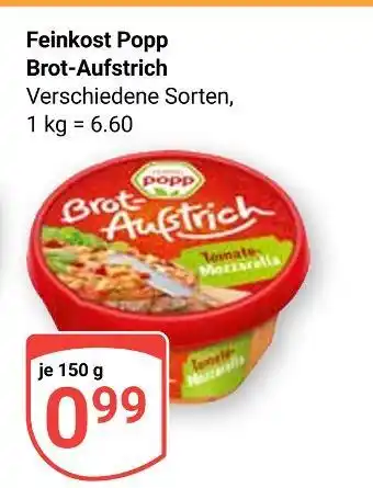 Globus Feinkost popp brot-aufstrich Angebot