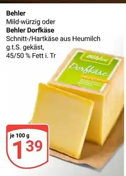 Globus Behler mild-würzig oder behler dorfkäse Angebot