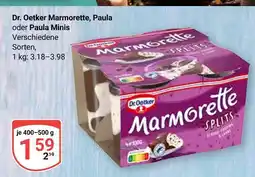 Globus Dr. oetker marmorette, paula oder paula minis Angebot
