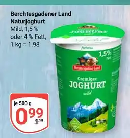 Globus Berchtesgadener land naturjoghurt Angebot
