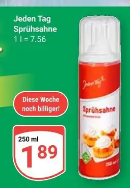Globus Jeden tag sprüh-sahne Angebot