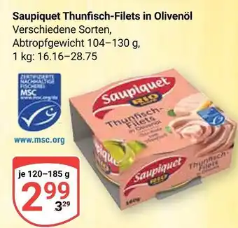 Globus Saupiquet thunfisch-filets in olivenöl Angebot
