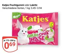 Globus Katjes fruchtgummi oder lakritz Angebot
