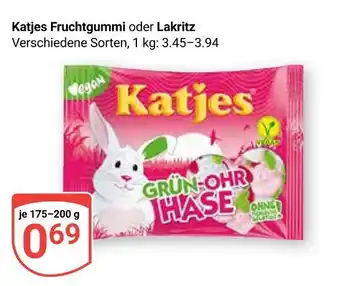 Globus Katjes fruchtgummi oder lakritz Angebot