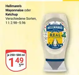 Globus Hellmann's mayonnaise oder ketchup Angebot