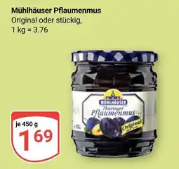 Globus Mühlhäuser pflaumenmus Angebot