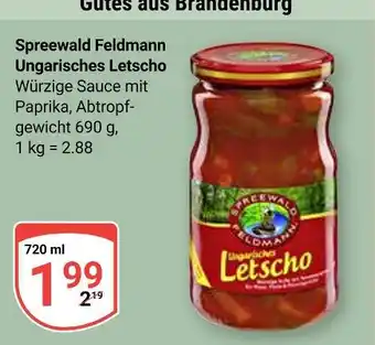 Globus Spreewald feldmann ungarisches letscho Angebot