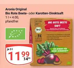 Globus Aronia original bio rote beete- oder karotten-direktsaft Angebot