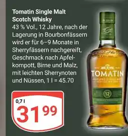 Globus Tomatin single malt scotch whisky Angebot