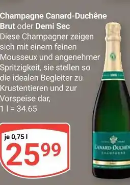 Globus Canard-duchêne champagne canard-duchêne brut oder demi sec Angebot