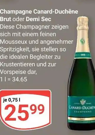 Globus Canard-duchêne champagne canard-duchêne brut oder demi sec Angebot
