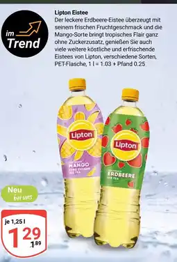 Globus Lipton mango oder erdbeere Angebot
