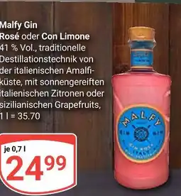 Globus Malfy gin rosé oder con limone Angebot