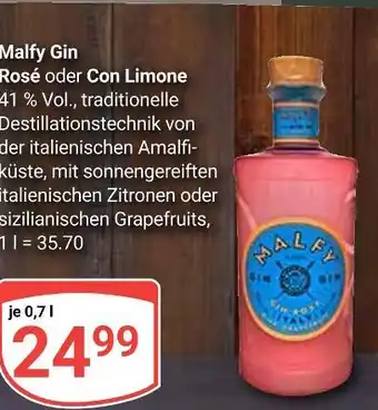 Globus Malfy gin rosé oder con limone Angebot