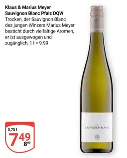 Globus Klaus & marius meyer sauvignon blanc pfalz dqw Angebot