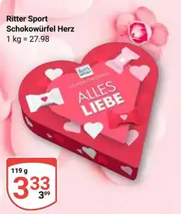 Globus Ritter sport schokowürfel herz Angebot