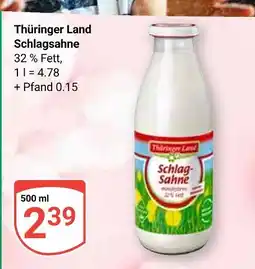 Globus Thüringer land schlagsahne Angebot
