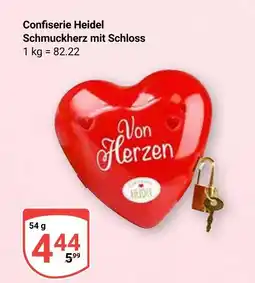 Globus Confiserie heidel schmuckherz mit schloss Angebot