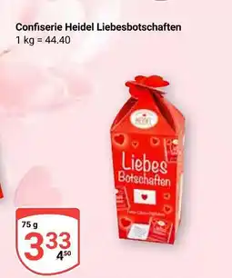 Globus Confiserie heidel liebesbotschaften Angebot