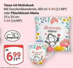 Globus Sheepworld tasse mit motivdruck oder plüschkissen mama Angebot