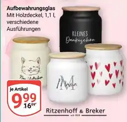 Globus Ritzenhoff & breker aufbewahrungsglas Angebot