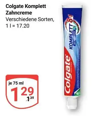 Globus Colgate komplett zahncreme Angebot