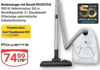 Globus Rowenta bodensauger mit beutel ro3957ea Angebot