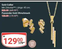 Globus Gold-collier oder passender gold-ohrschmuck Angebot
