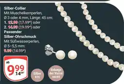 Globus Silber silber-collier oder passender silber-ohrschmuck Angebot