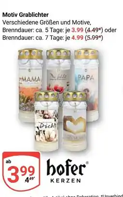 Globus Hofer kerzen motiv grablichter Angebot