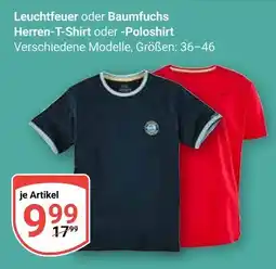 Globus Leuchtfeuer oder baumfuchs herren-t-shirt oder -poloshirt Angebot