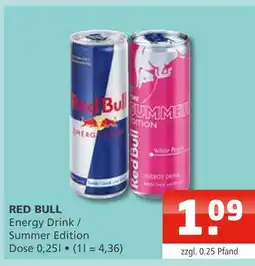 Getränke Oase Red bull energy drink / summer edition Angebot