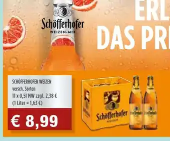 Getränke Oase Schöfferhofer weizen-mix Angebot