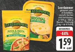 Edeka Leerdammer pizza & pasta genuss mild-aromatisch oder original mild-nussig Angebot