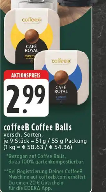 Edeka Coffeeb coffee balls Angebot