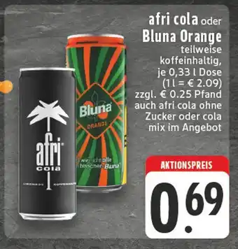 Edeka Afri, bluna afri cola oder bluna orange Angebot