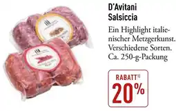Galeria Markthalle D'Avitani Salsiccia Angebot