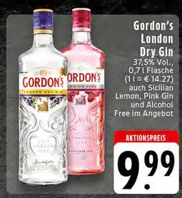 Edeka Gordon's london dry gin oder premium pink Angebot