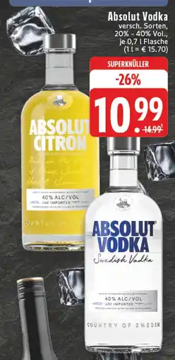 Edeka Absolut absolut vodka Angebot