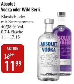 Galeria Markthalle Absolut Vodka oder Wild Berri Angebot
