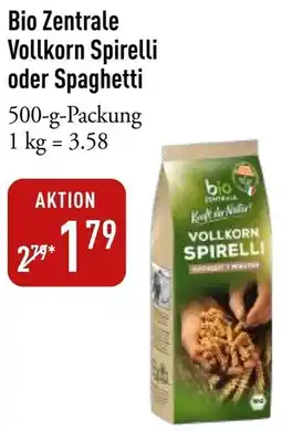 Galeria Markthalle Bio Zentrale Vollkorn Spirelli oder Spaghetti Angebot