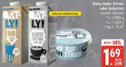 Edeka Oatly Hafer Drinks oder Aufstrich Angebot