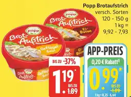 Edeka Popp Brotaufstrich Angebot