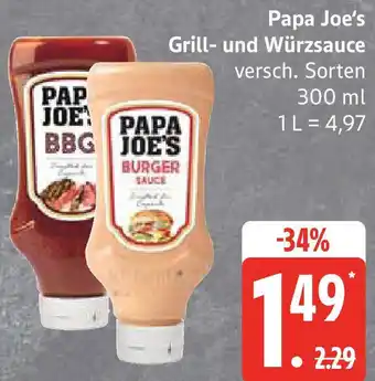 Edeka Papa Joe's Grill- und Würzsauce Angebot