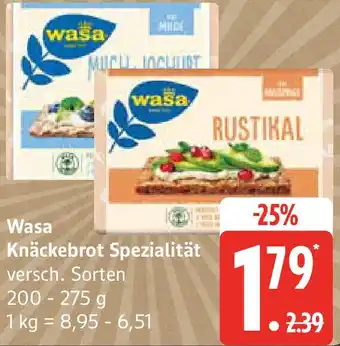 Edeka Wasa Knäckebrot Spezialität Angebot