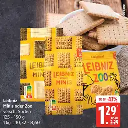 Edeka Leibniz Minis oder Zoo Angebot