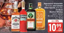 Edeka Jägermeister Kräuterlikör oder Campari Bitter Aperitif Angebot