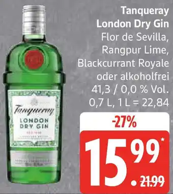 Edeka Tanqueray London Dry Gin Angebot