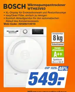 Expert Bosch wärmepumpentrockner wth83v93 Angebot