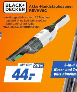 Expert Black+decker akku-handstaubsauger revhv8c Angebot